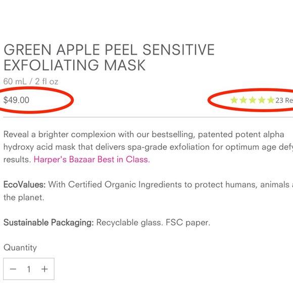 Juice Beauty Green Apple Peel Sensitive Exfoliating Mask NIB - Picture 5 of 12